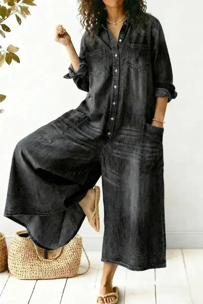 Women's Cozy And Casual Cotton Jumpsuit