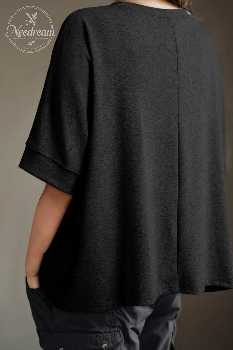 Womens Solid T Shirts for Women Loose Oversized Tops Basic Tee
