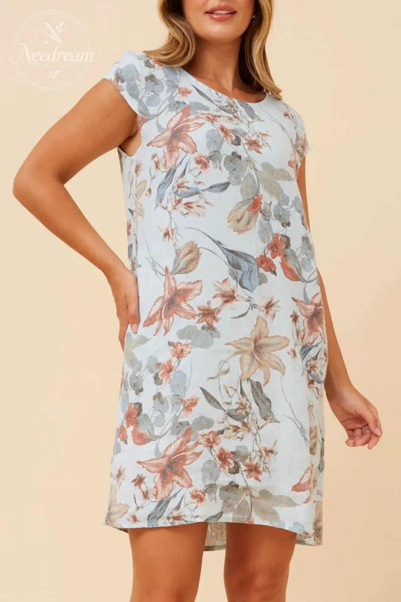Sisley Floral Linen Blend Dress