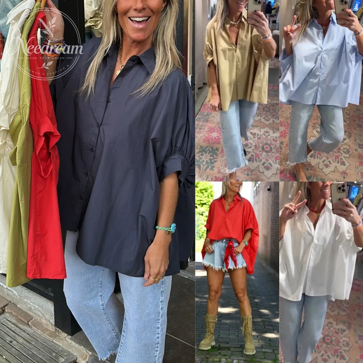 Elegant Balloon Sleeve Relaxed Fit Blouse