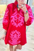 Contrast Printed Dress