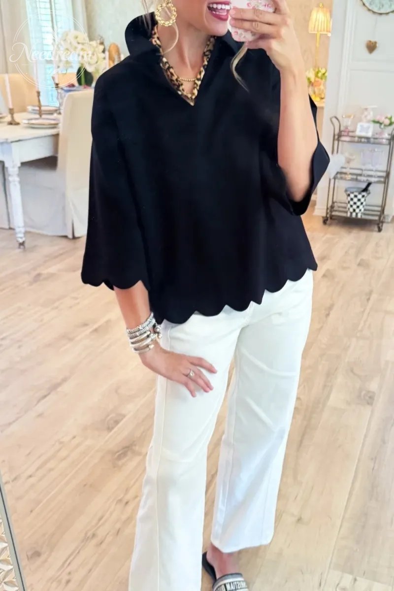 Scallop Edge Detail Solid Top