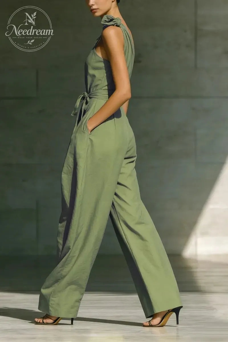 📦📦LAST DAY SAVE 49% ⏰Elegant Off-the-shoulder Loose Linen Jumpsuit