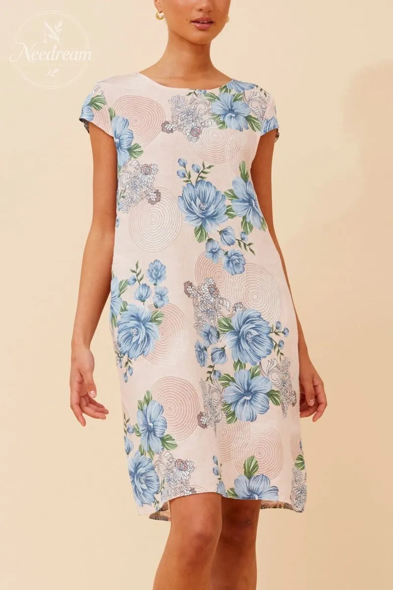 Sisley Floral Linen Dress