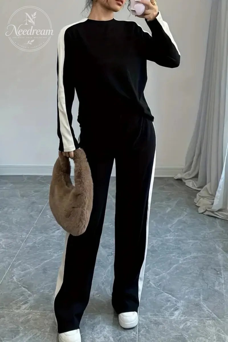Striped Color-blocked Tracksuit