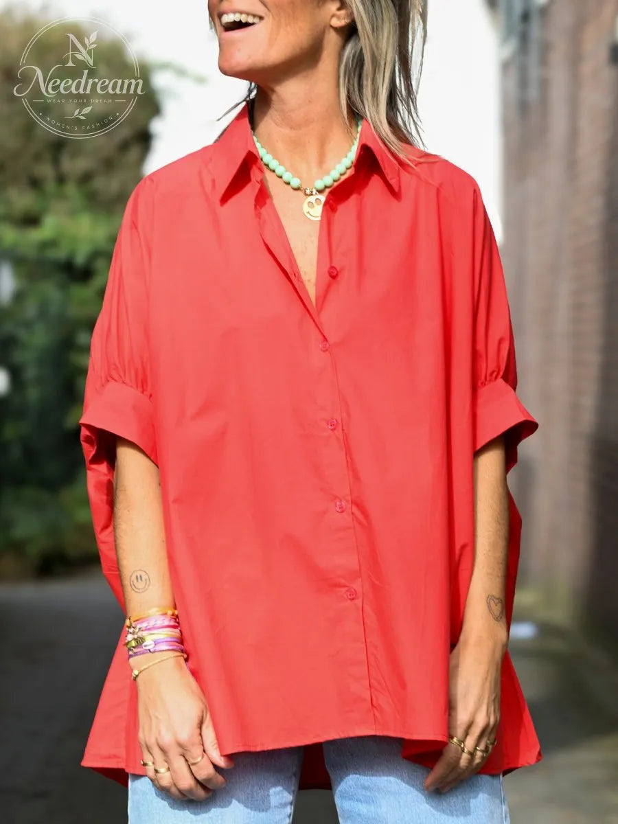 Elegant Balloon Sleeve Relaxed Fit Blouse