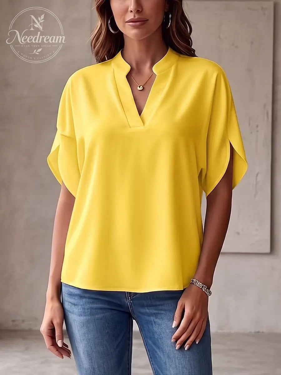 Chiffon V-Neck Top