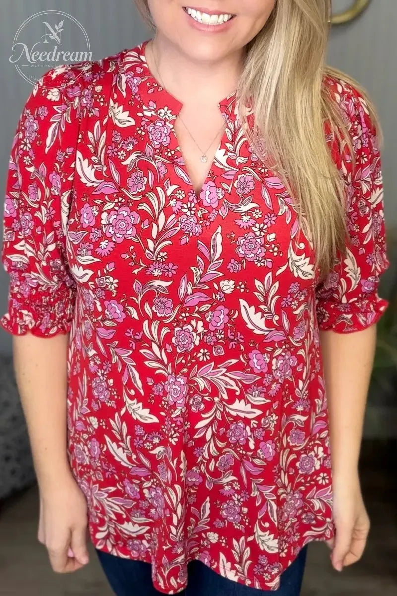 Lizzy Smock 3/4 Top