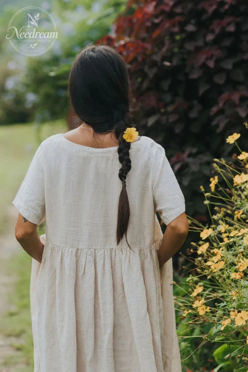 Juni French Linen Summer Staple Dress
