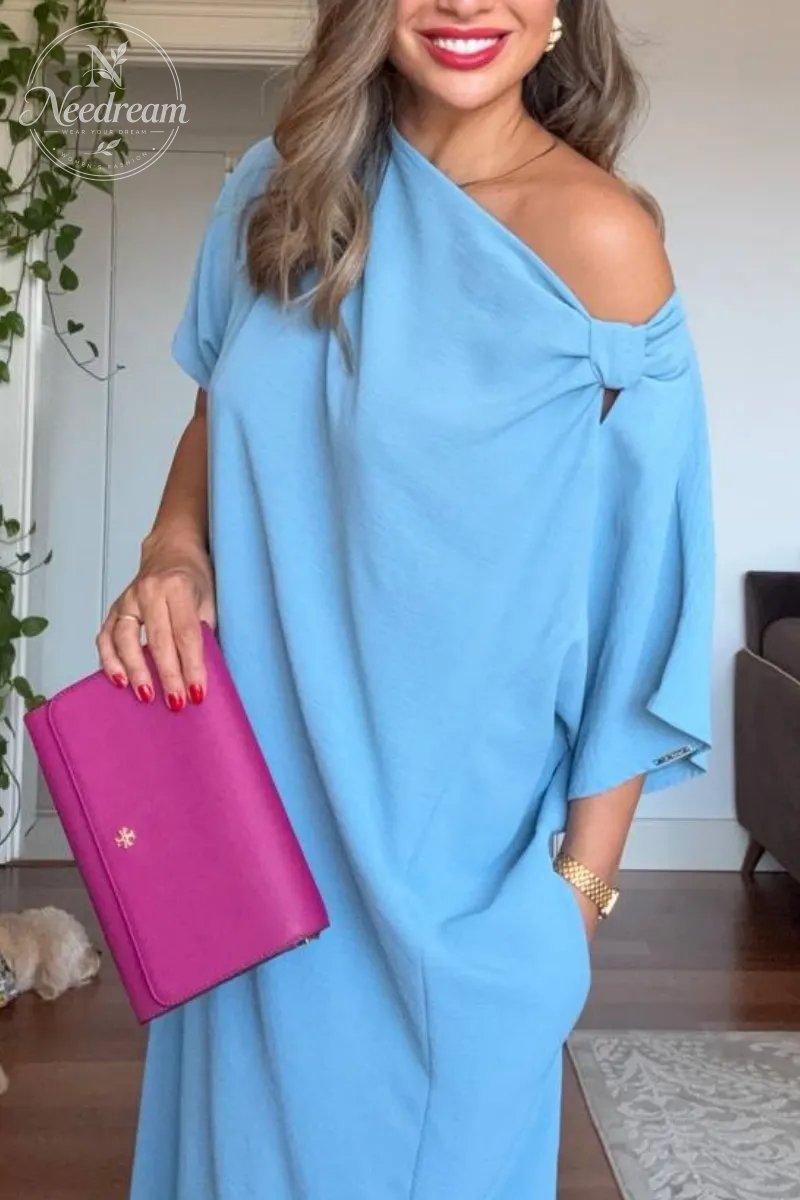 Asymmetrical One-Shoulder Long Dress