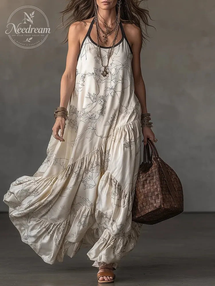 Artful Printed Relaxed Maxi Dress