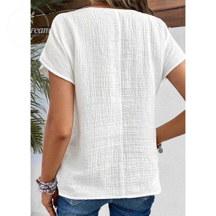 New Arrivals🔥 Women's Simple Button-decorated Cotton And Linen Shirt