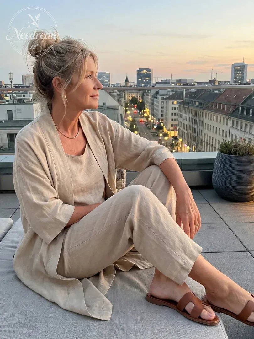 Lightweight Linen Three-Piece Set