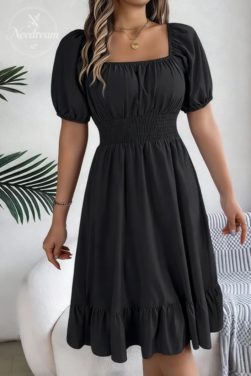 Summer Casual Ruffle Midi Dress