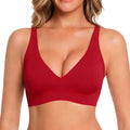 Womens Comfortable Wireless Bras Push Up Bralettes Seamless Tshirts Bras Deep V Everyday Bras