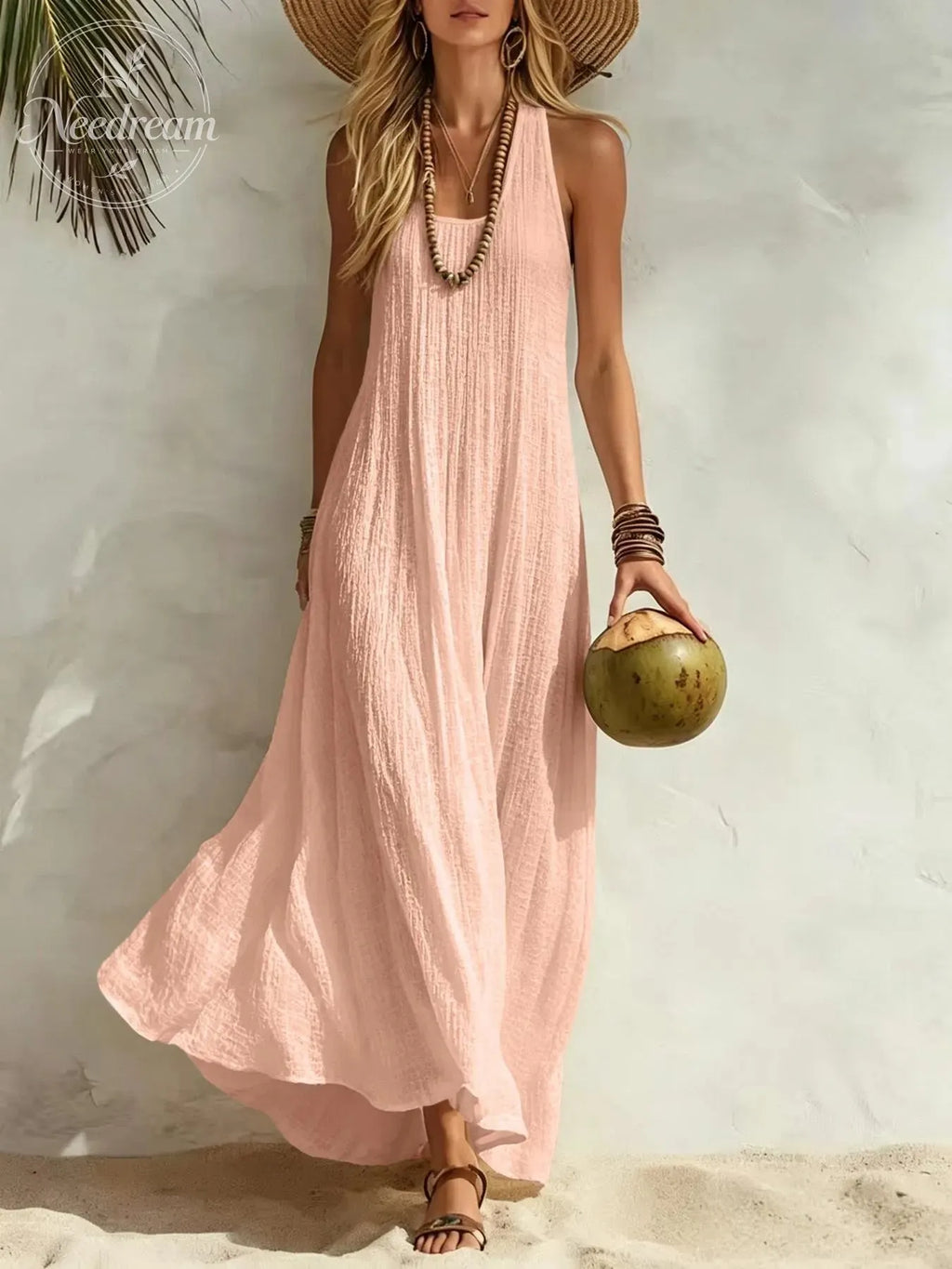 Women’s Summer Dress With a Relaxed Bohemian Beach Vacation Vibe
