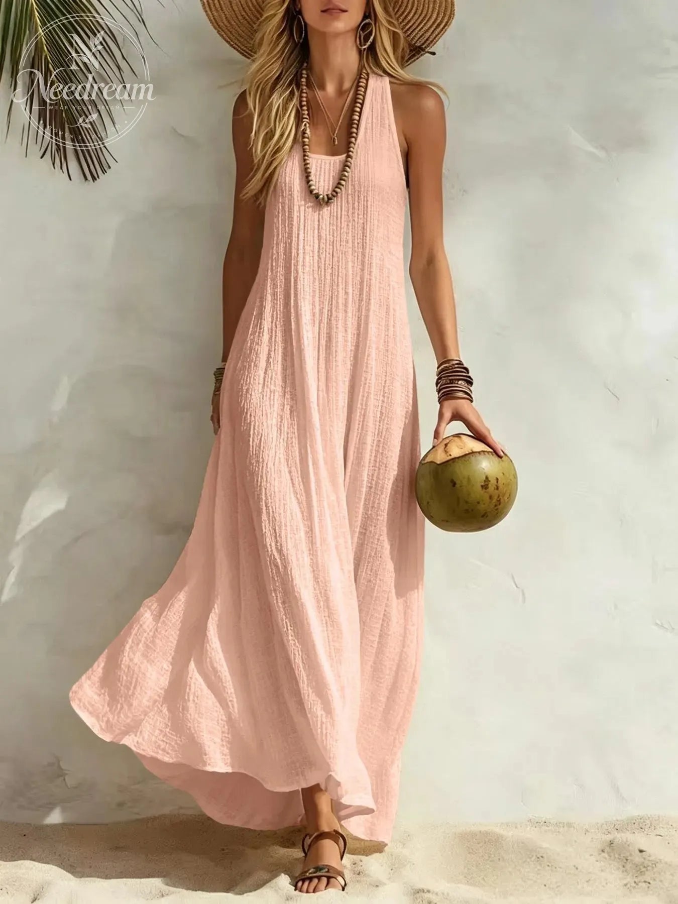 Women’s Summer Dress With a Relaxed Bohemian Beach Vacation Vibe