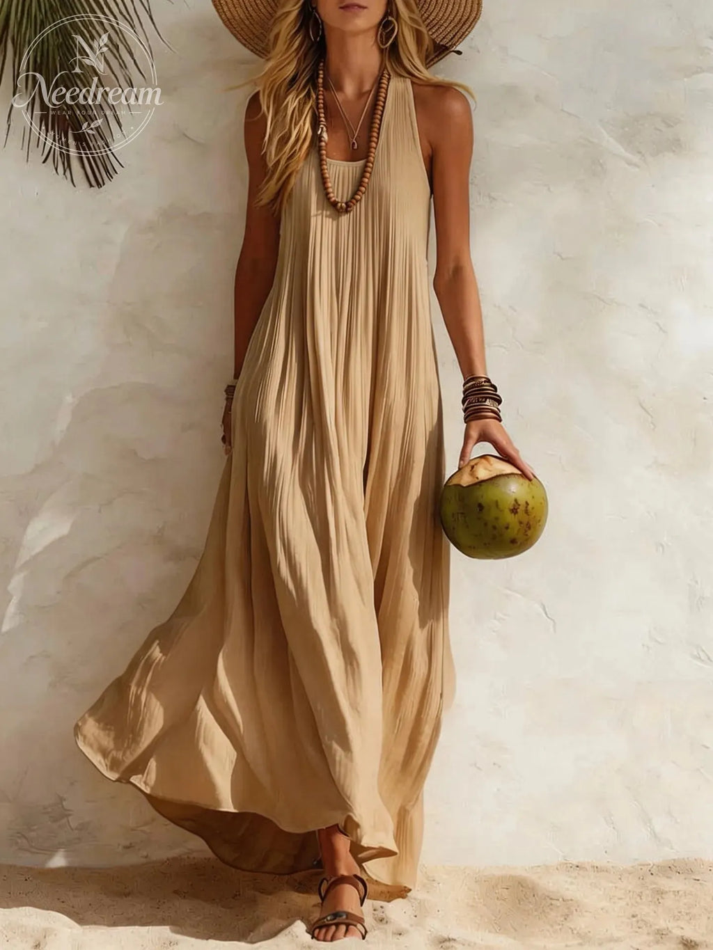 Women’s Summer Dress With a Relaxed Bohemian Beach Vacation Vibe