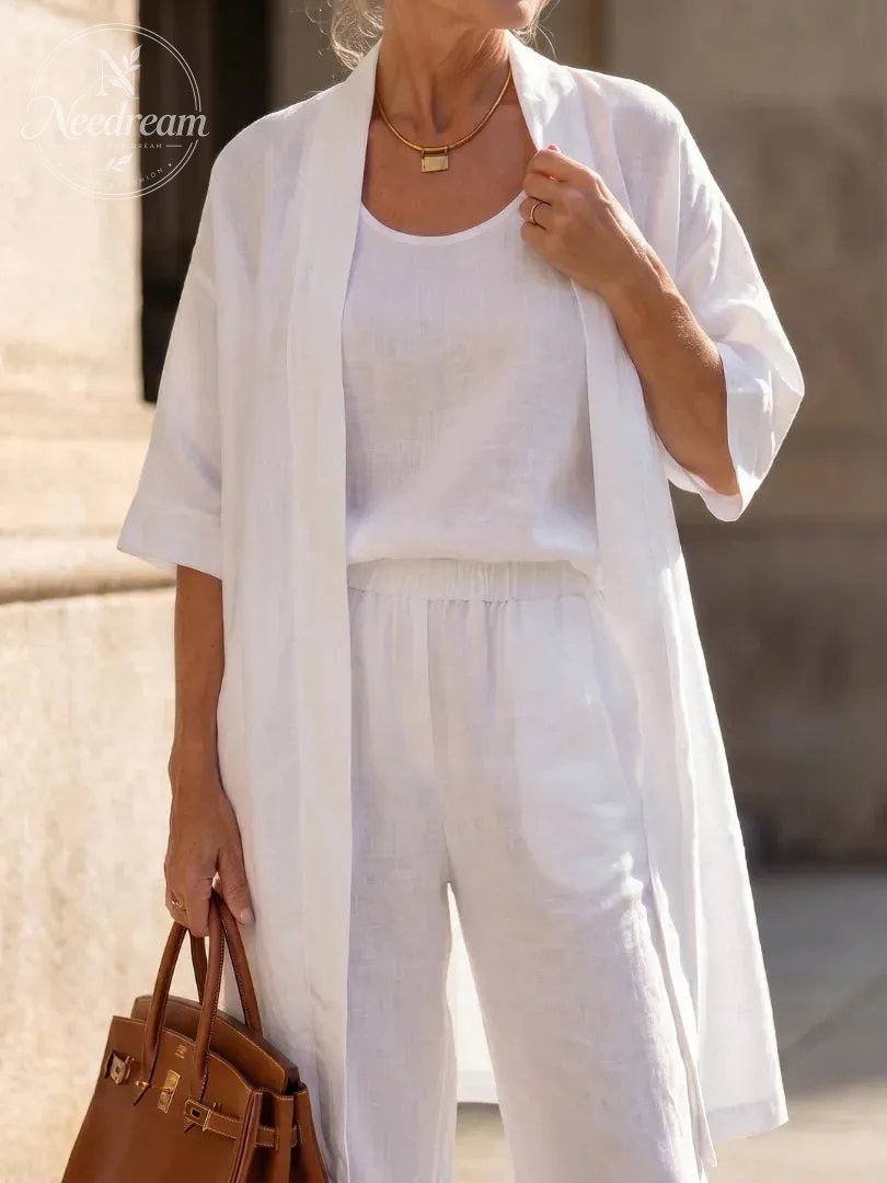 Lightweight Linen Three-Piece Set