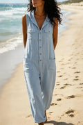 Casual Linen Sleeveless Women'S Hoodie