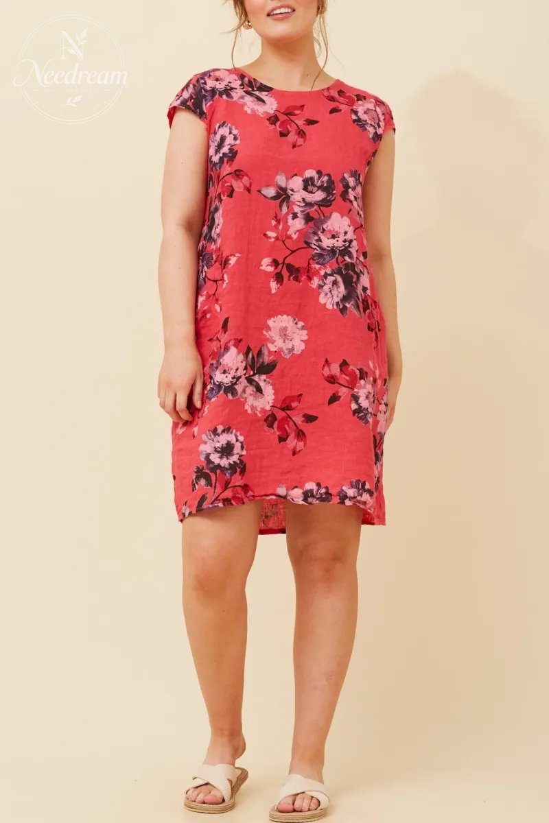Sisley Floral Linen Dress