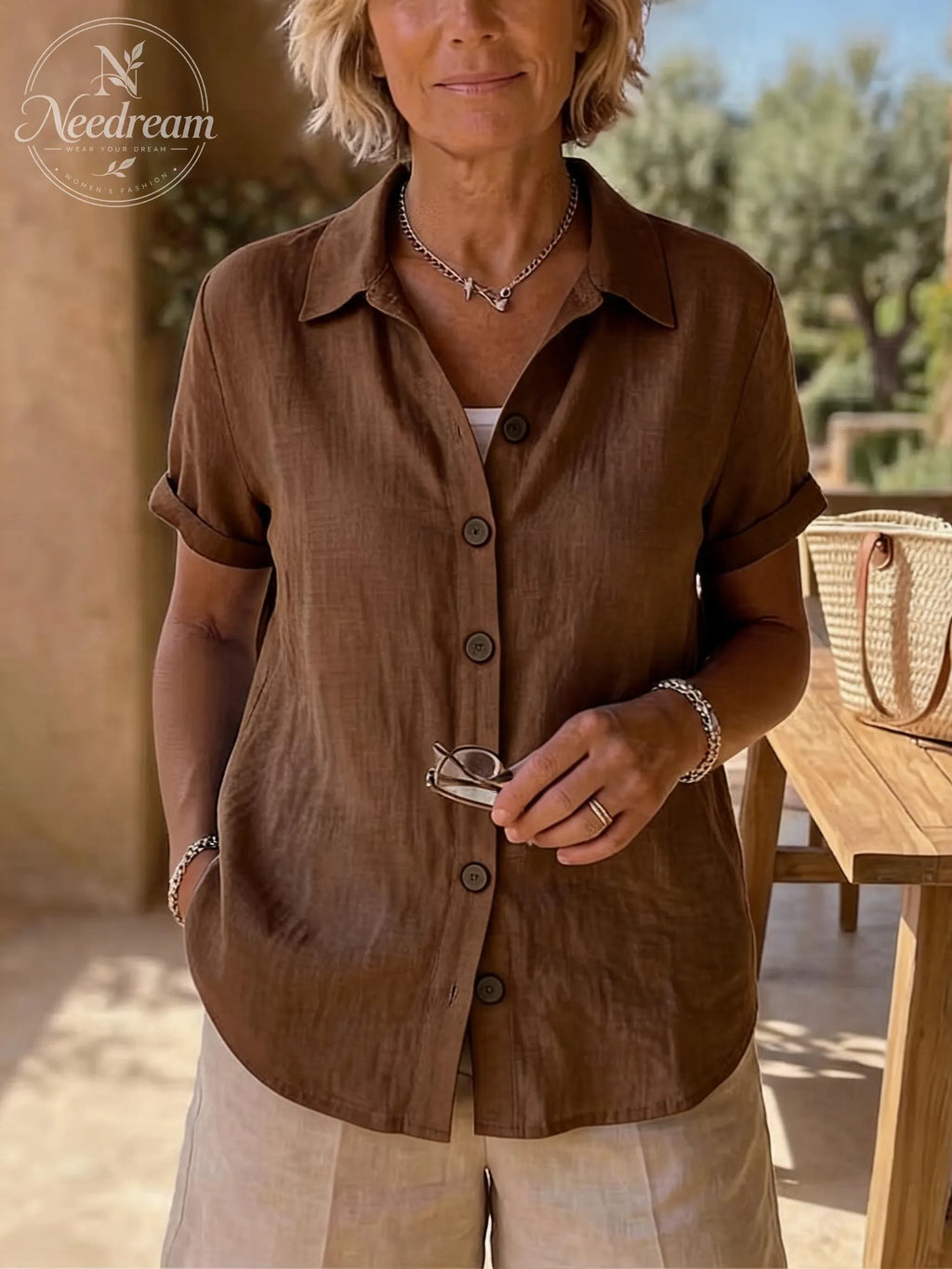 New Arrivals🔥 Women’s Linen Cozy Basic Button-Up Shirt