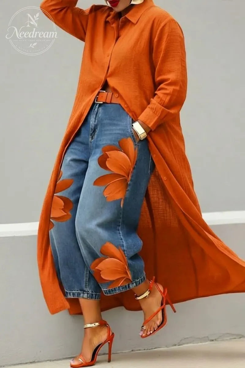 Casual Linen And Cotton Shirt Dress