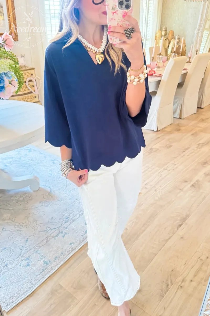 Scallop Edge Detail Solid Top