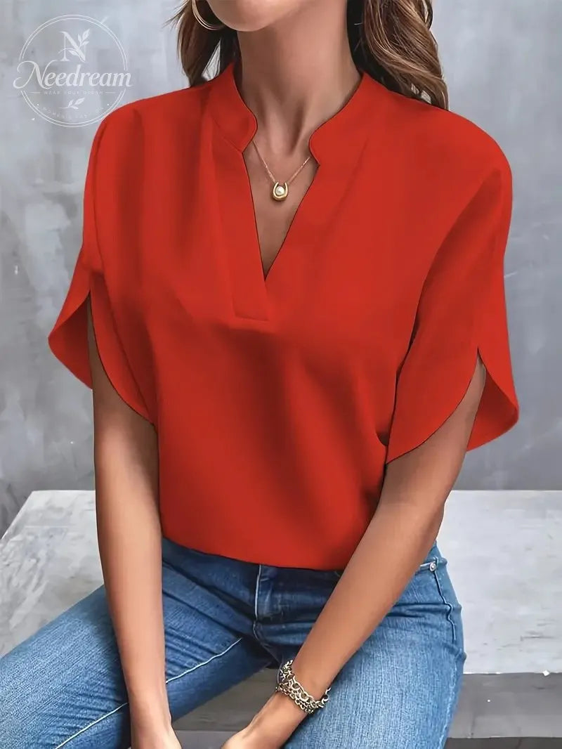 Chiffon V-Neck Top