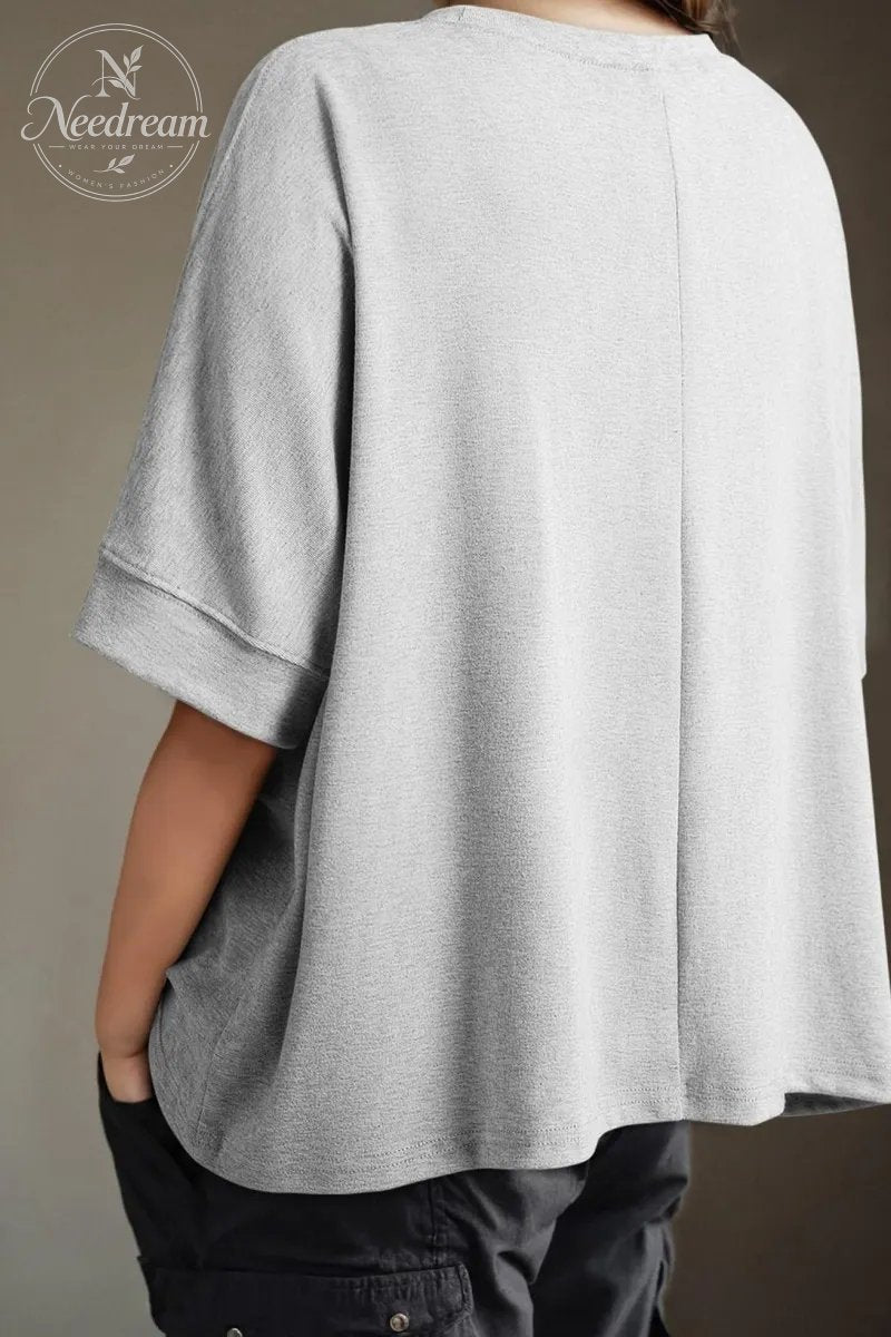 Womens Solid T Shirts for Women Loose Oversized Tops Basic Tee