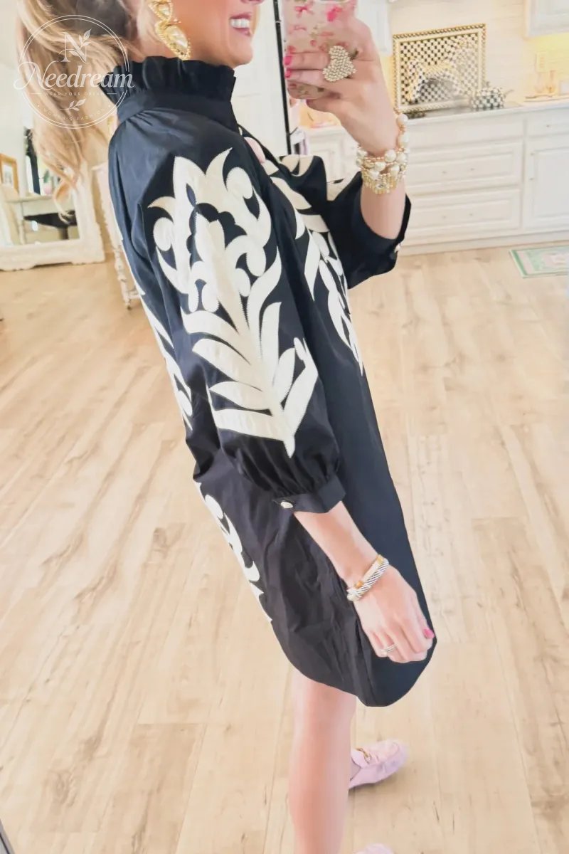 Contrast Printed Dress