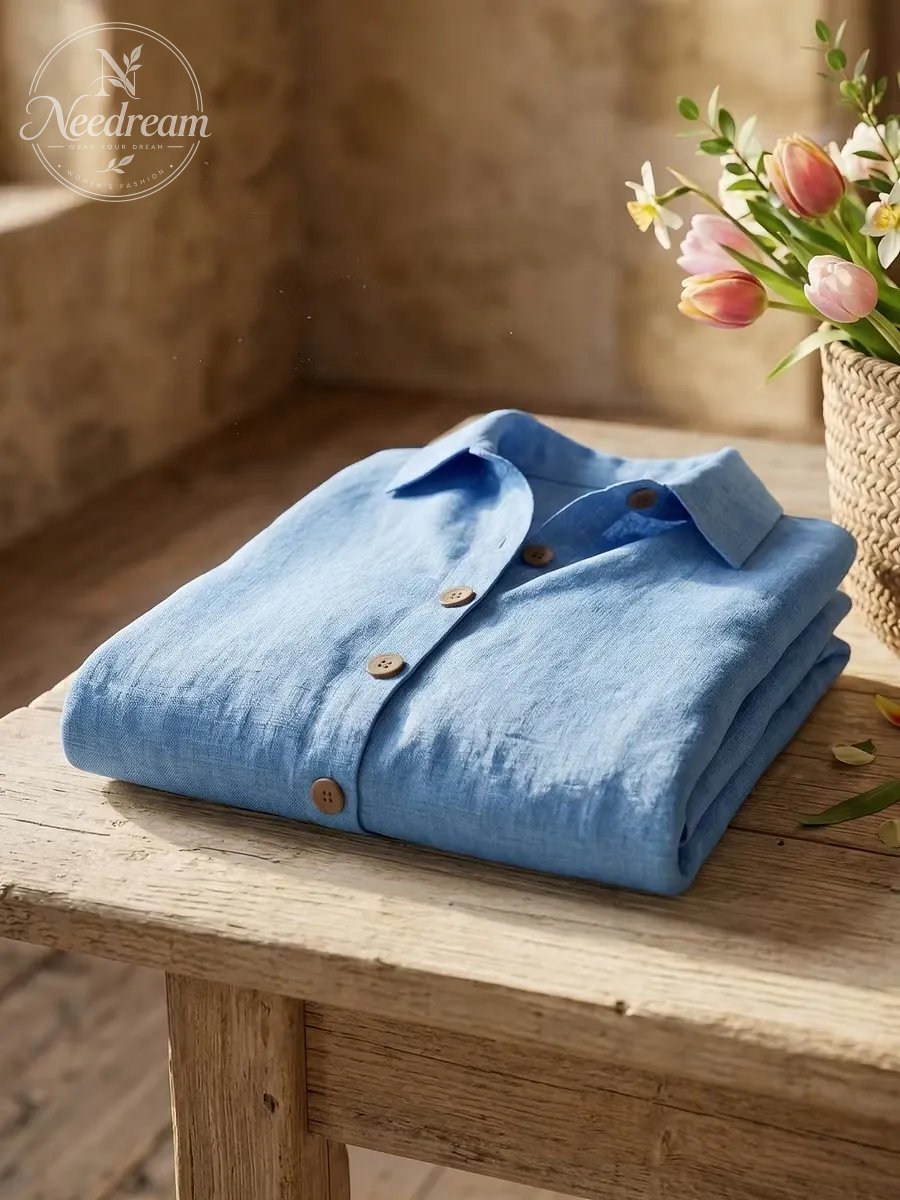 New Arrivals🔥 Women’s Linen Cozy Basic Button-Up Shirt