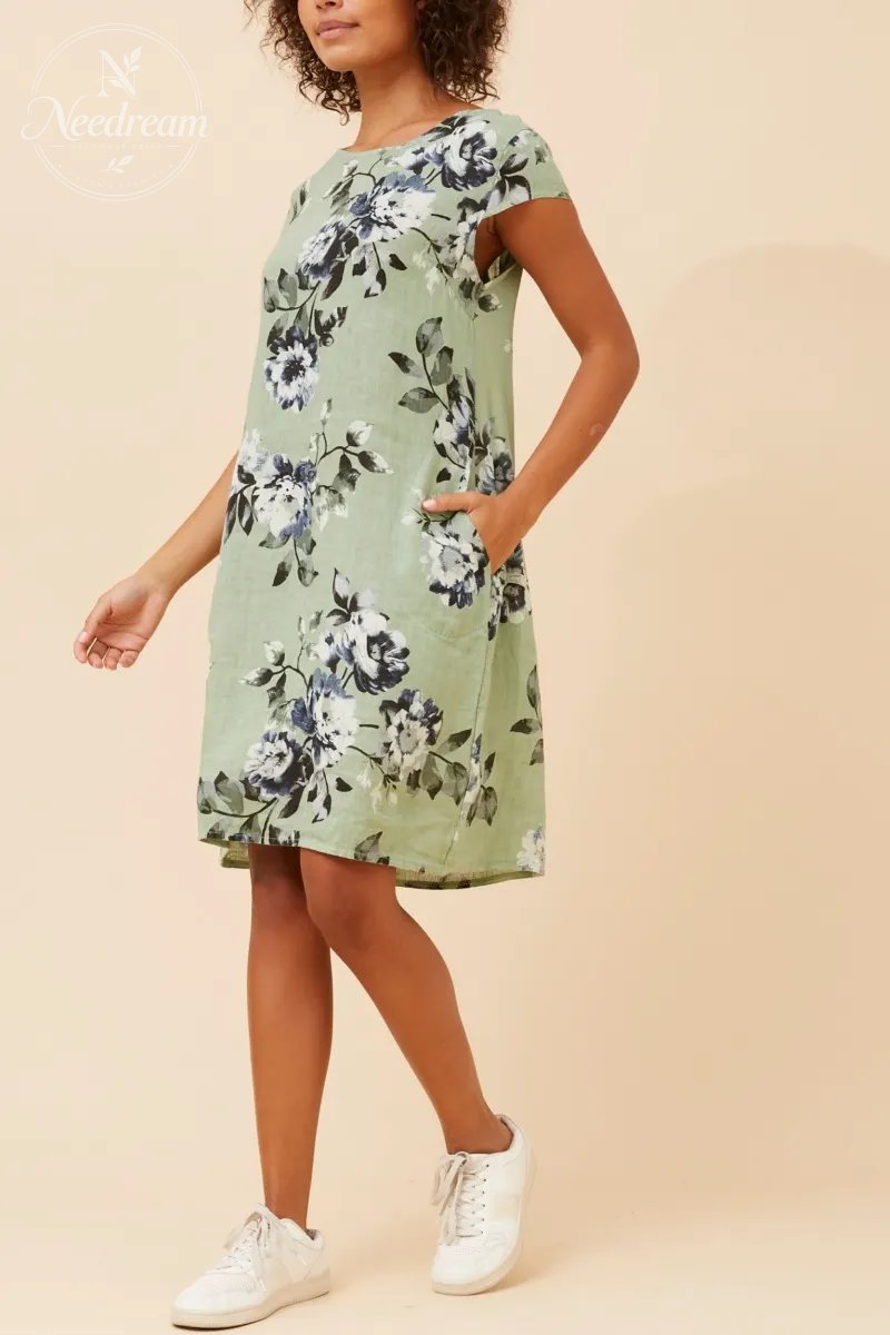 Sisley Floral Linen Dress