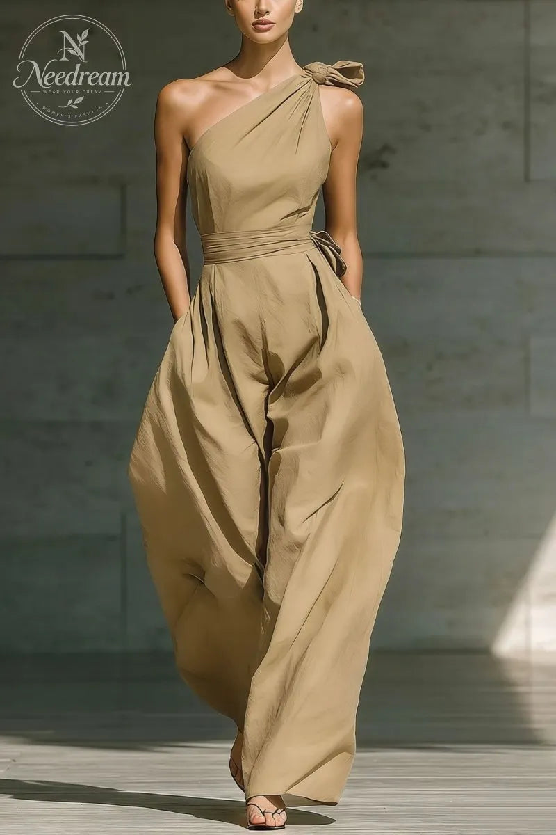 📦📦LAST DAY SAVE 49% ⏰Elegant Off-the-shoulder Loose Linen Jumpsuit