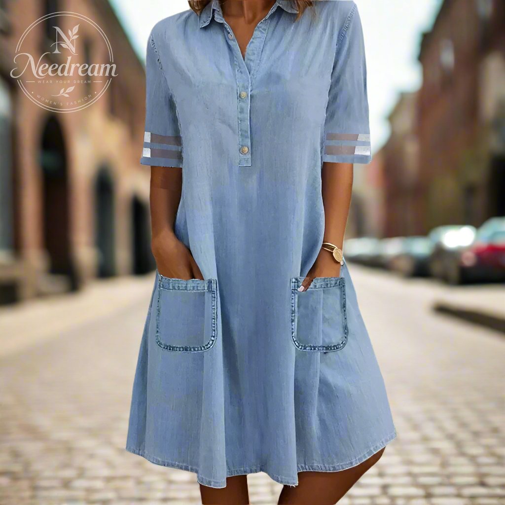 Figure Flattering Denim Dress
