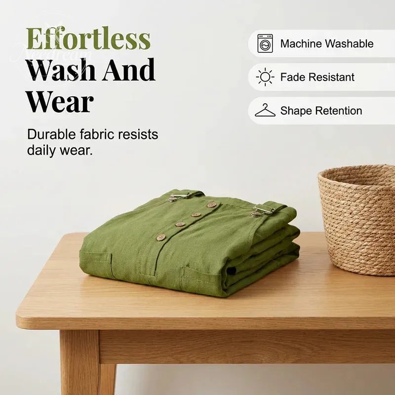 👖 LIMITED TIME 50% OFF! 🌿 Women's Casual Loose Fit Overalls – Button Front, Deep Pockets, Relaxed Style 🍃