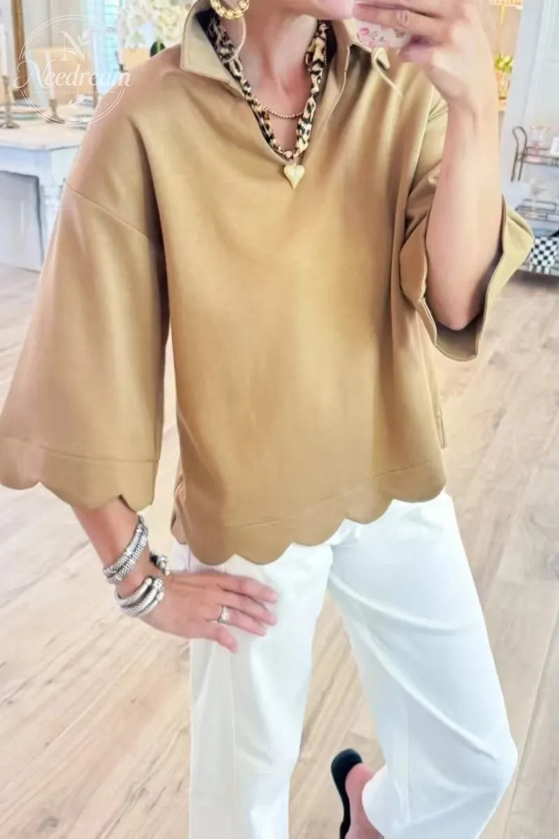 Scallop Edge Detail Solid Top