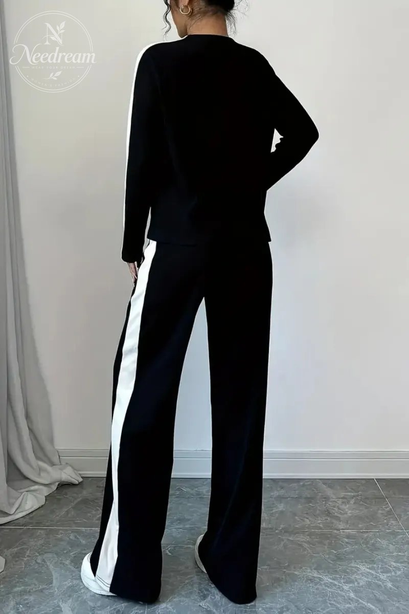 Striped Color-blocked Tracksuit