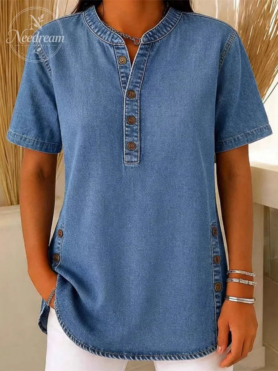 Women's Lightweight Casual Denim Top