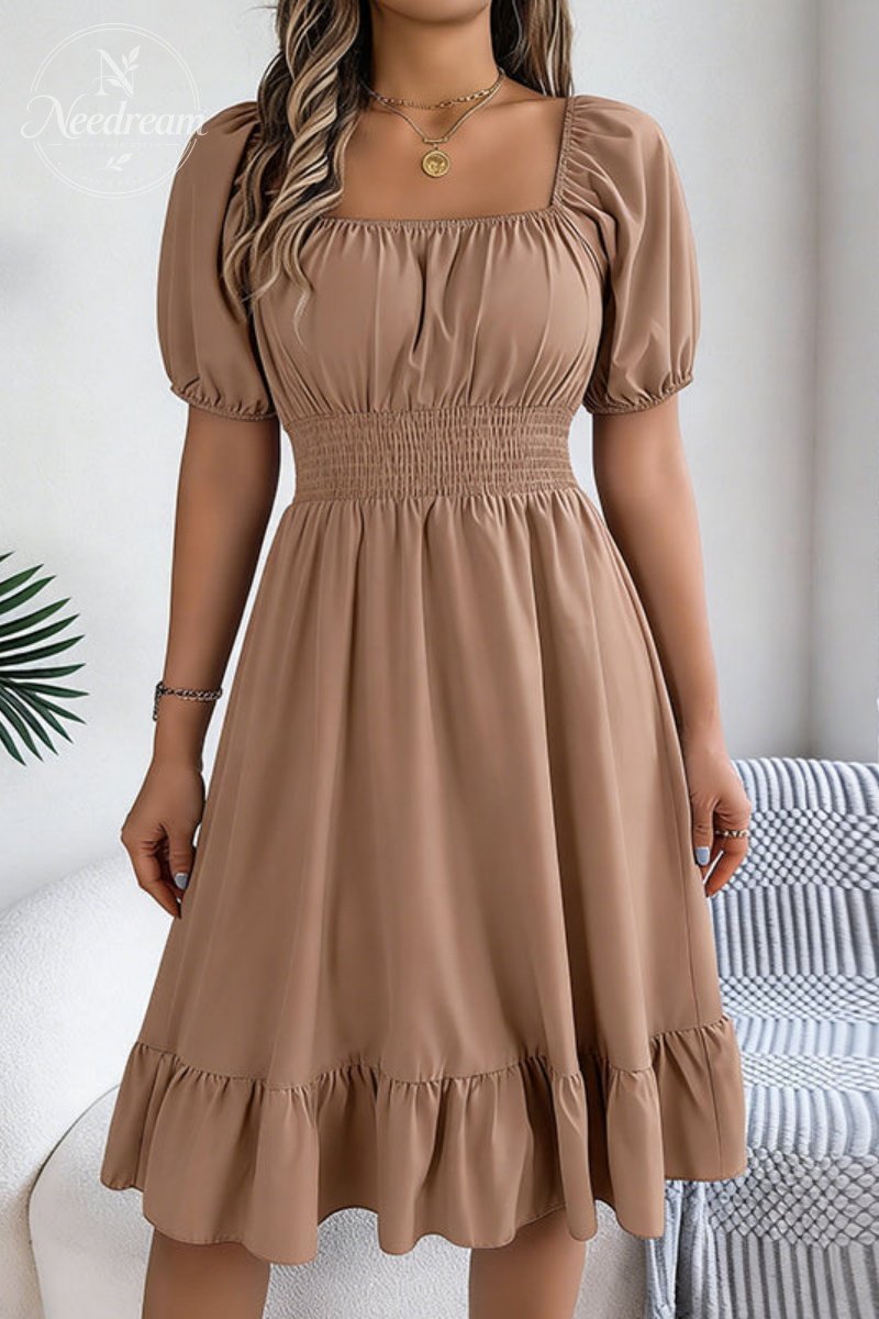 Summer Casual Ruffle Midi Dress
