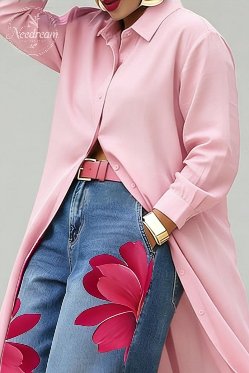 Casual Linen And Cotton Shirt Dress