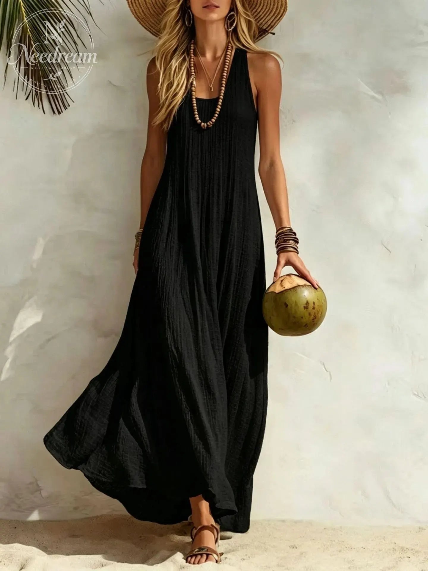 Women’s Summer Dress With a Relaxed Bohemian Beach Vacation Vibe