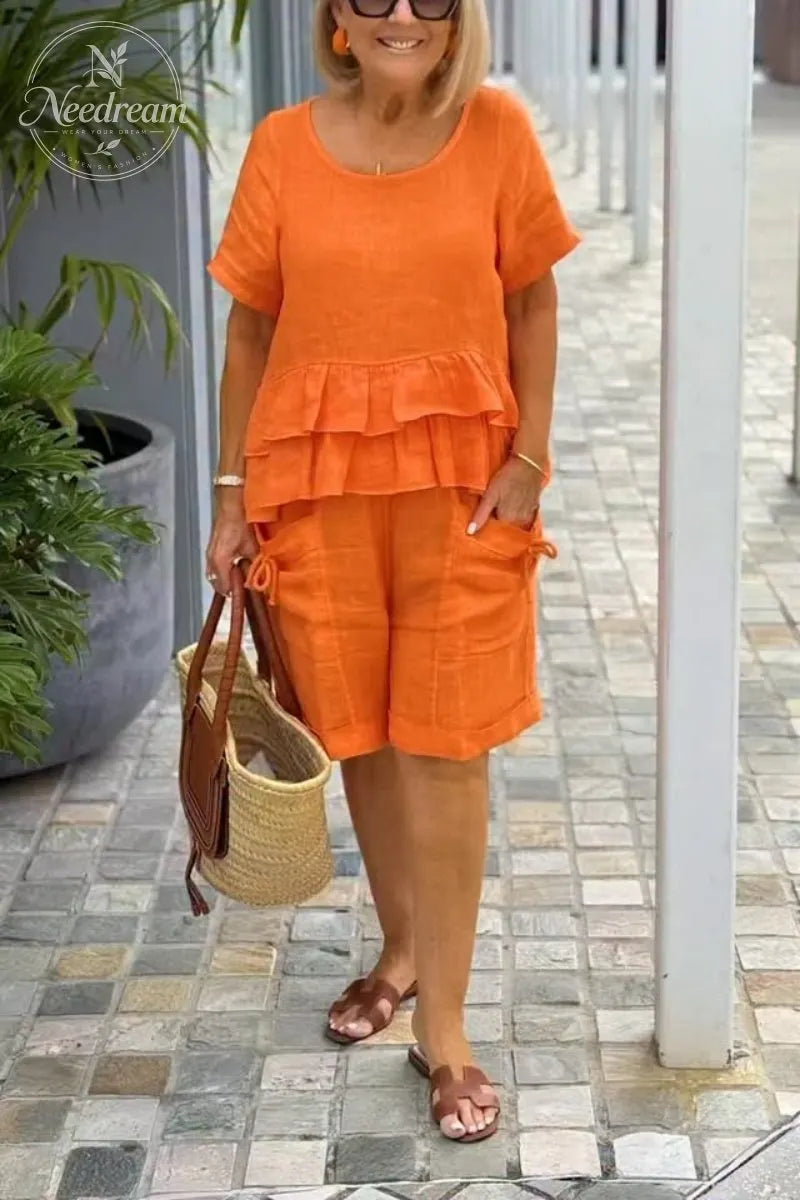 Fallon Top And Shorts Casual Suit