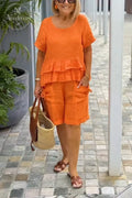 Fallon Top And Shorts Casual Suit