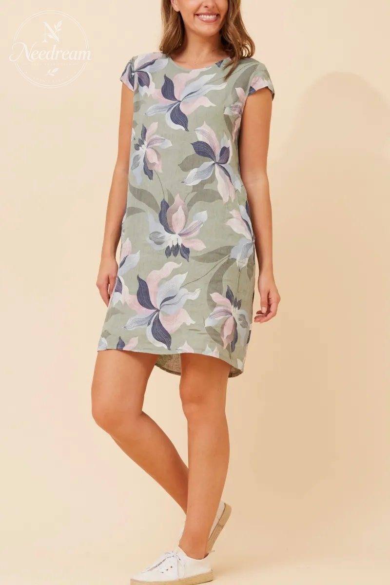 Sisley Floral Linen Dress