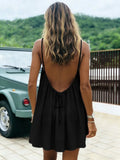 Women'S Solid-Color Camisole Loungewear, Elegant Sleeveless Mini Dress