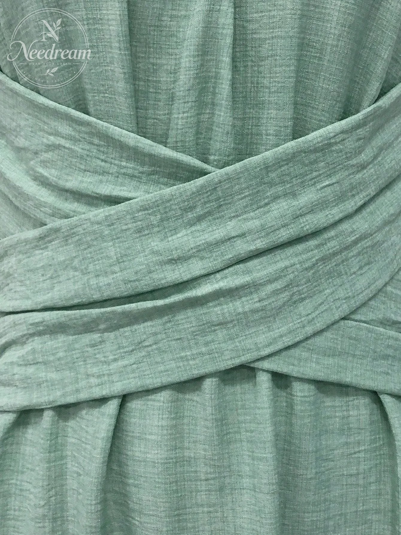 Women's Casual Sage Green Sleeveless Dress