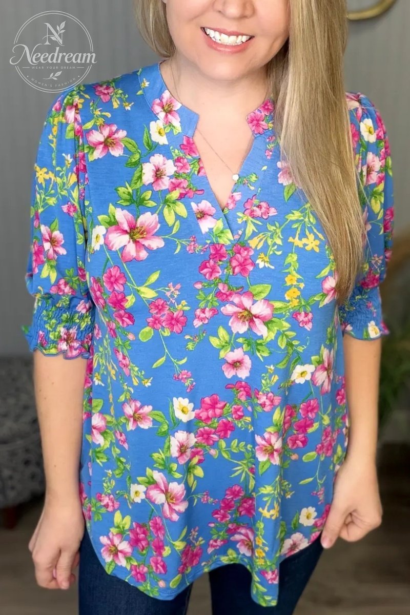 Lizzy Smock 3/4 Top