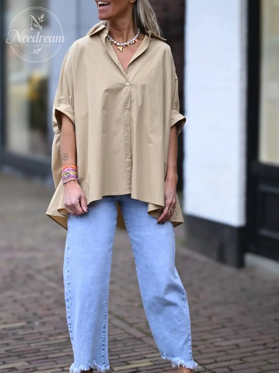 Elegant Balloon Sleeve Relaxed Fit Blouse