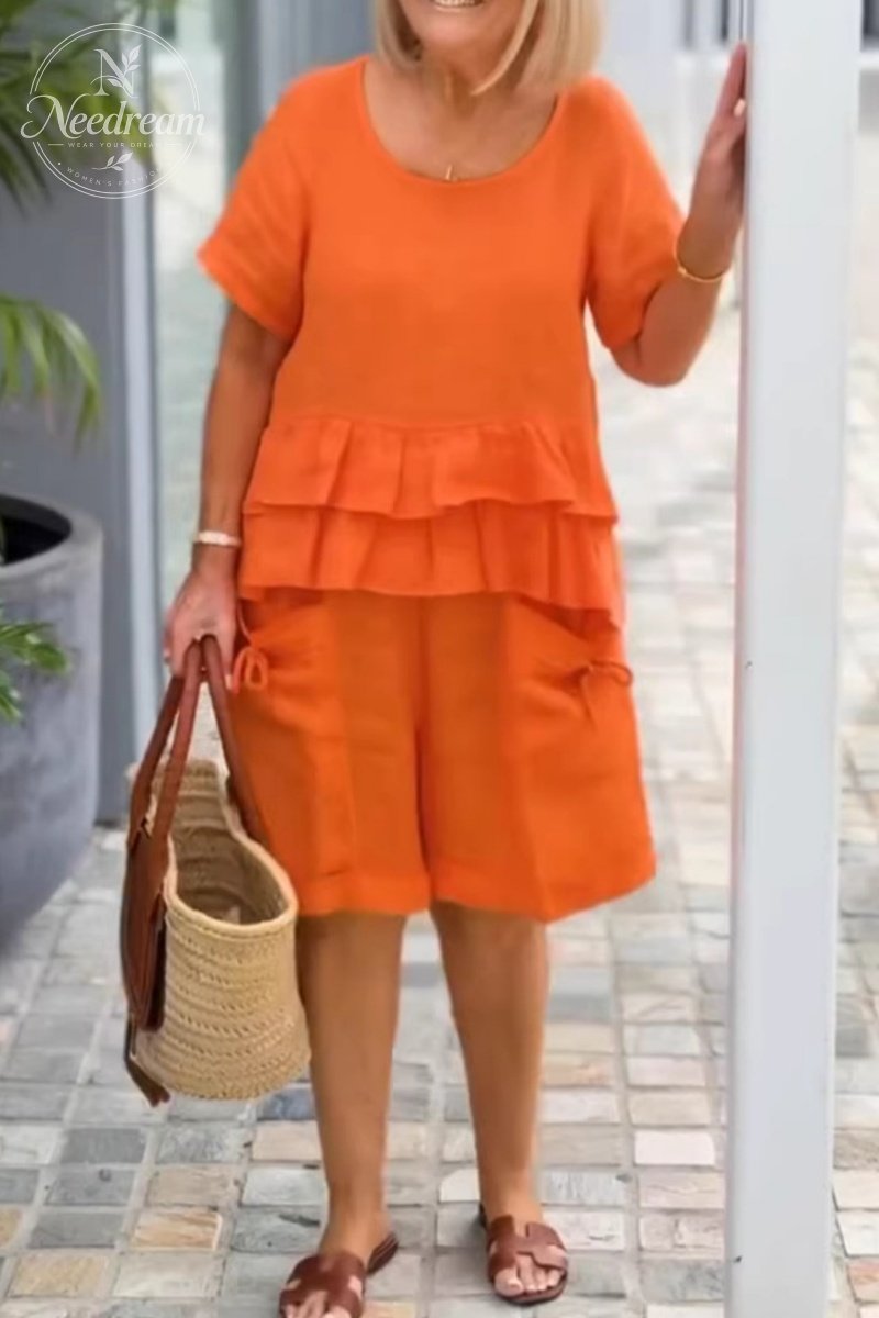 Fallon Top And Shorts Casual Suit